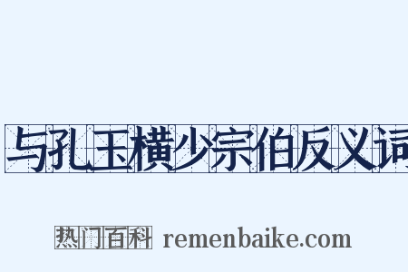 与孔玉横少宗伯反义词是什么意思的图片